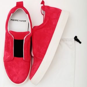NIB Pierre Hardy PINK SUEDE sneakers
